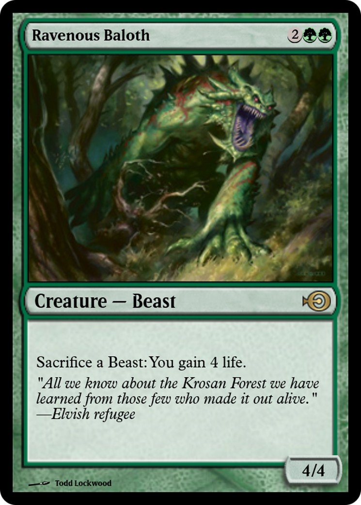 2010 Magic: The Gathering Magic Online Promos Ravenous Baloth #31389 trading card