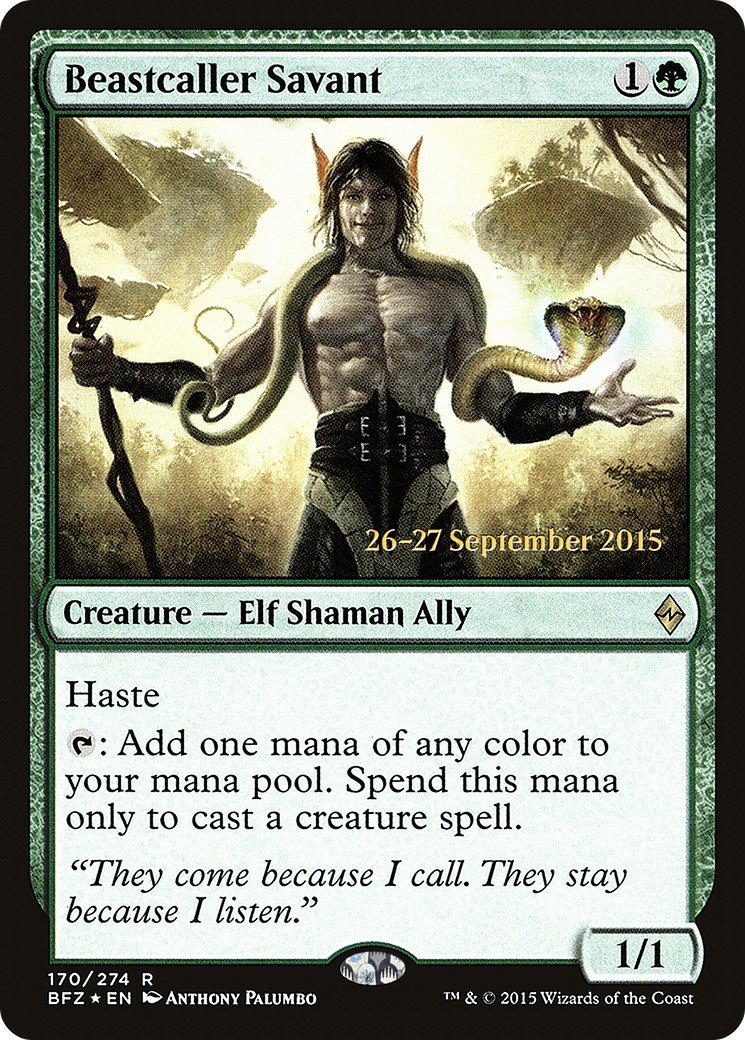 2015 Magic: The Gathering Battle for Zendikar Promos 2015 Magic: The Gathering Battle for Zendikar Promos #170s trading card