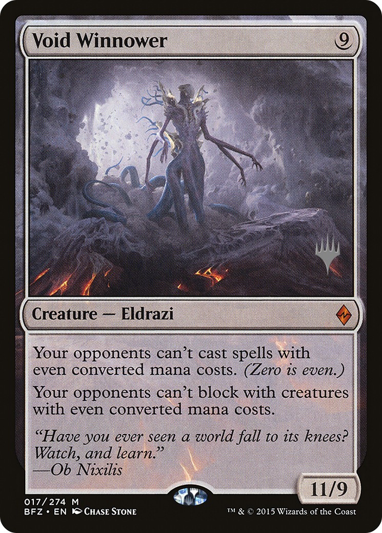 2021 Magic: The Gathering Battle for Zendikar Promos Void Winnower #17p trading card