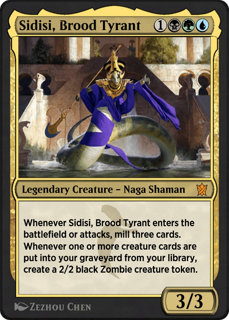 2023 Magic: The Gathering Khans of Tarkir Sidisi, Brood Tyrant #199y trading card