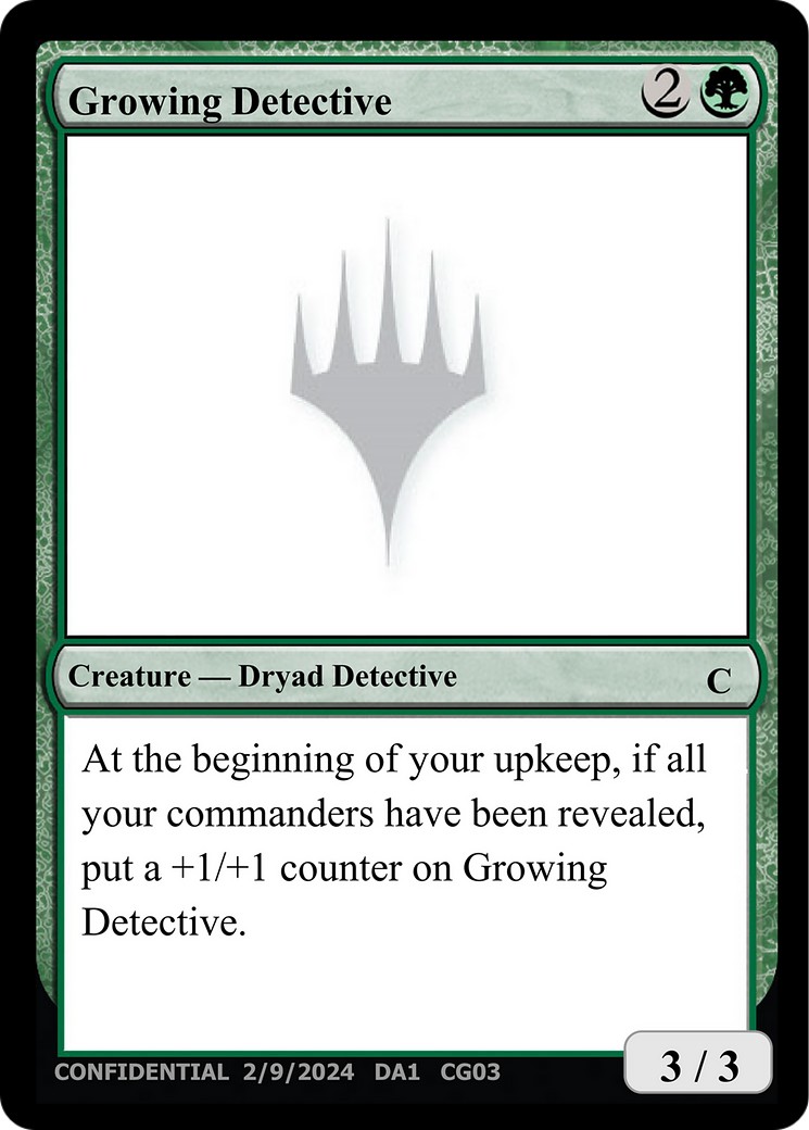 2024 Magic: The Gathering Unknown Event Growing Detective #CG03b trading card