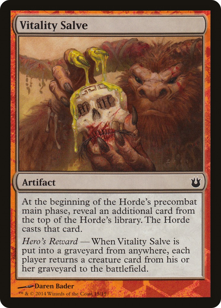 2014 Magic: The Gathering Battle the Horde Vitality Salve #15 trading card
