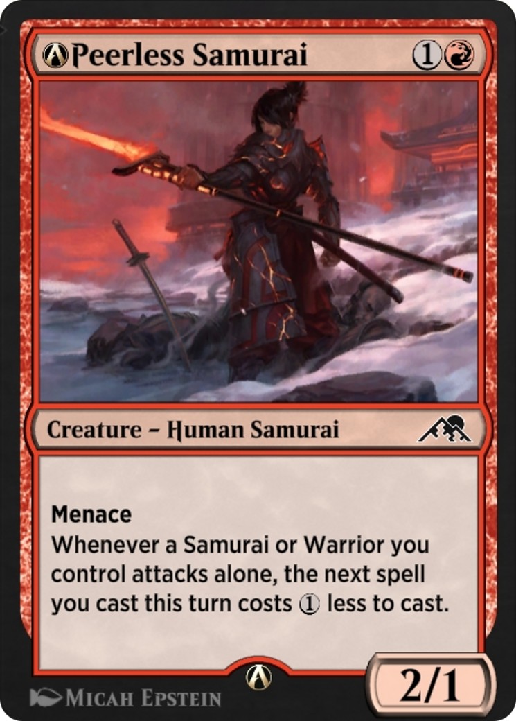 2023 Magic: The Gathering Kamigawa: Neon Dynasty A-Peerless Samurai #A-156 trading card