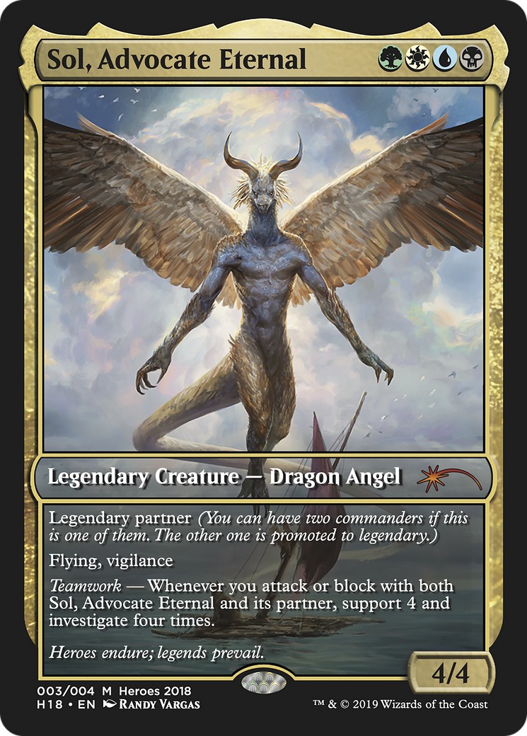 2019 Magic: The Gathering Heroes of the Realm Sol, Advocate Eternal #3 trading card