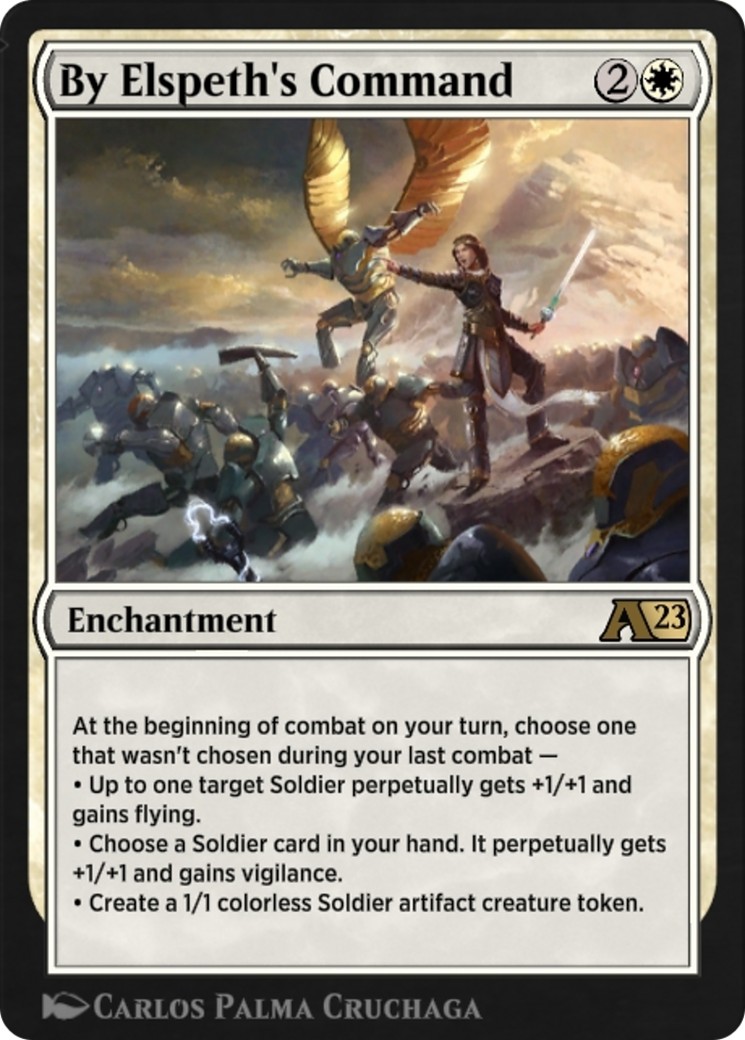 2022 Magic: The Gathering Alchemy: The Brothers' War By Elspeth's Command #1 trading card