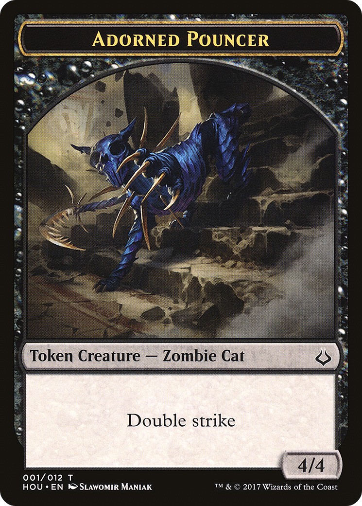 2017 Magic: The Gathering Hour of Devastation Tokens Adorned Pouncer #1 trading card