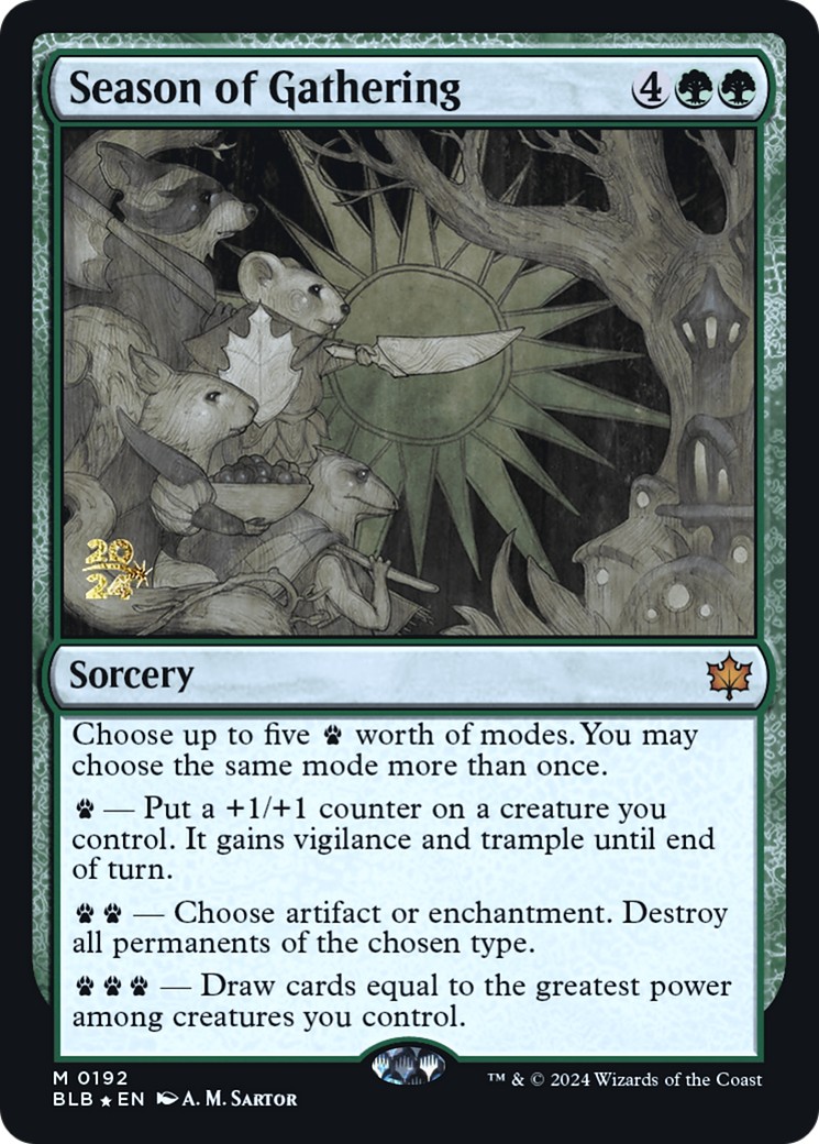 2024 Magic: The Gathering Bloomburrow Promos 2024 Magic: The Gathering Bloomburrow Promos #192s trading card