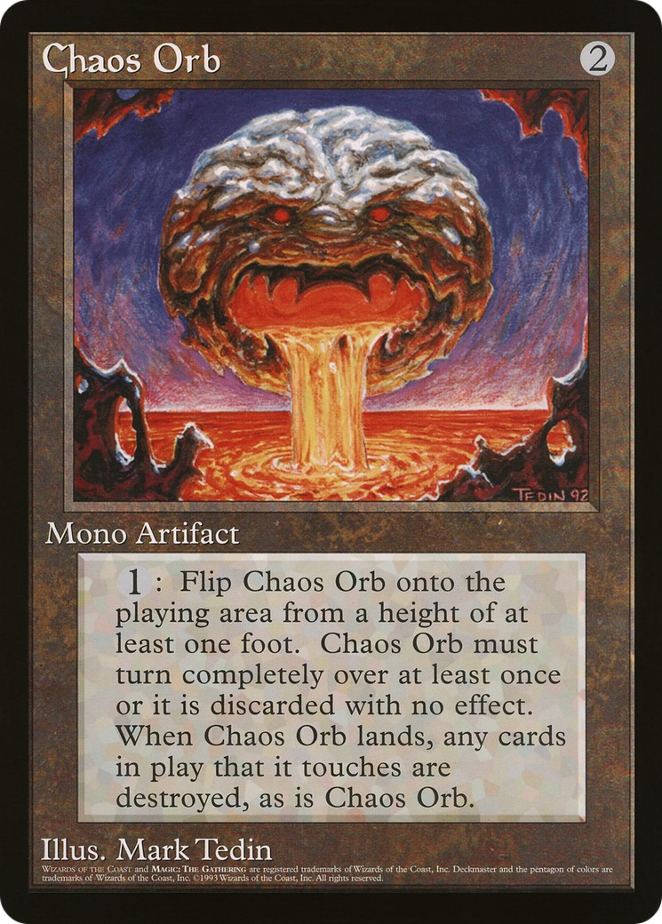1996 Magic: The Gathering Oversized 90's Promos Chaos Orb #1 trading card
