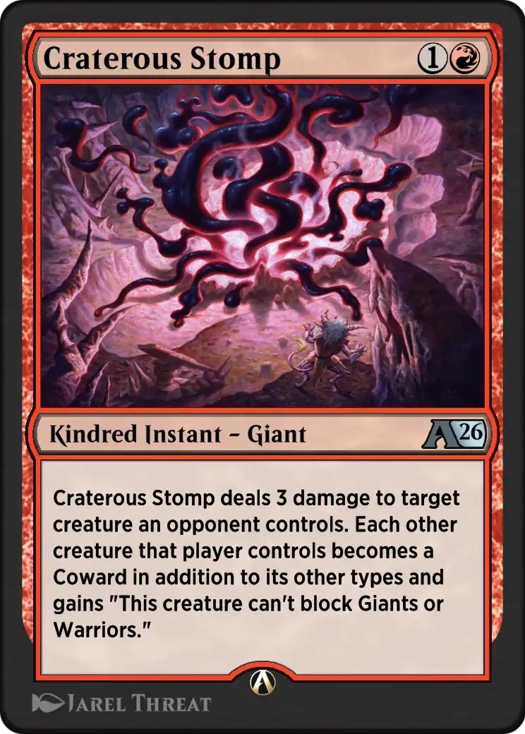 2026 Magic: The Gathering Alchemy: Lorwyn Eclipsed Craterous Stomp #11 trading card