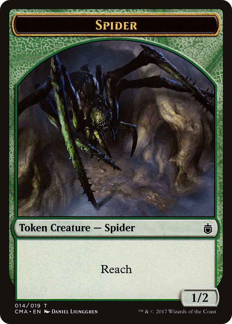 2017 Magic: The Gathering Commander Anthology Tokens Spider #14 trading card