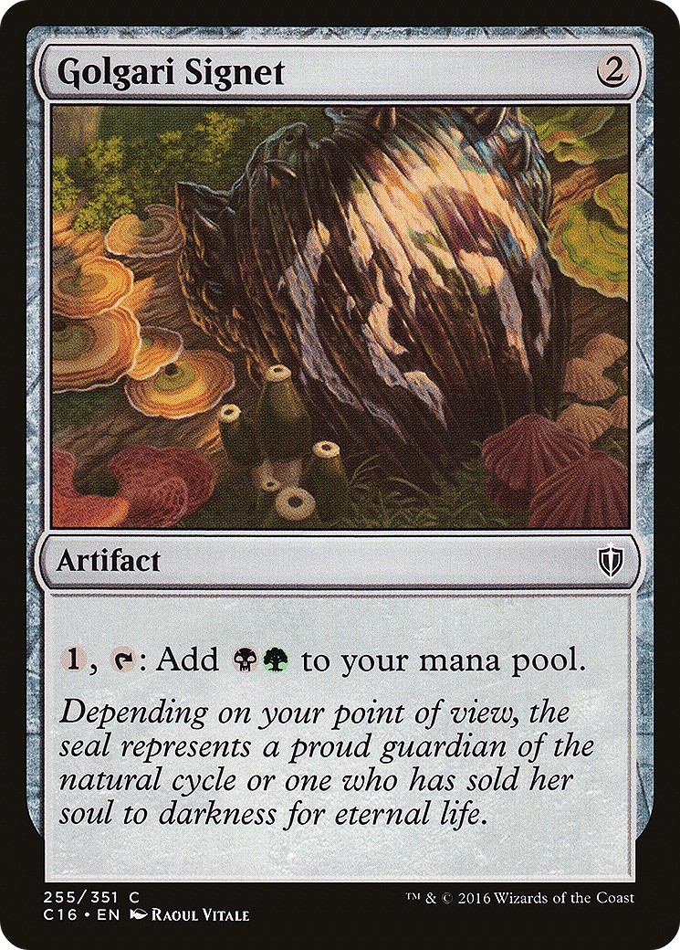 2016 Magic: The Gathering Commander 2016 Golgari Signet #255 trading card