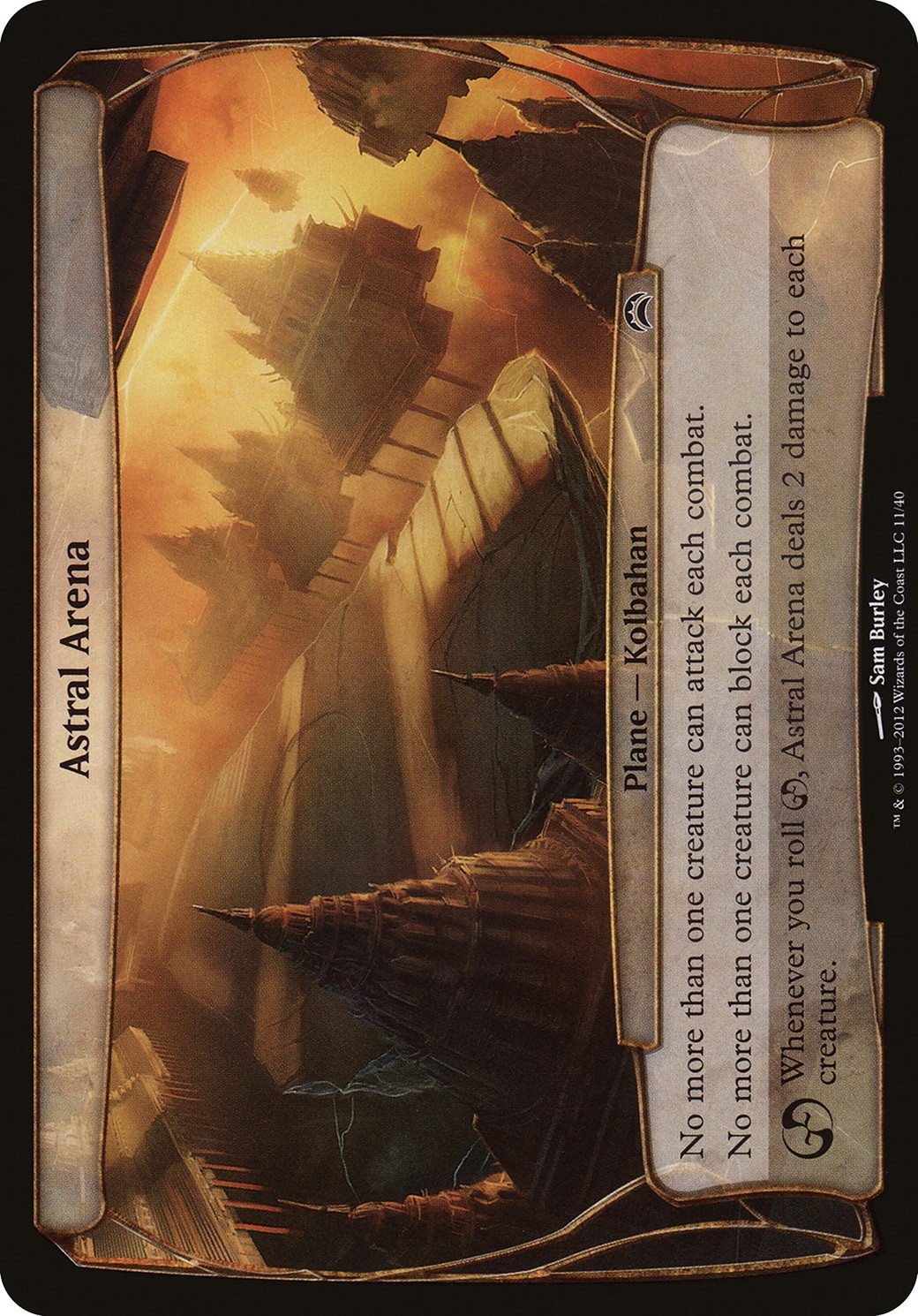 2012 Magic: The Gathering Planechase 2012 Planes Astral Arena #11 trading card