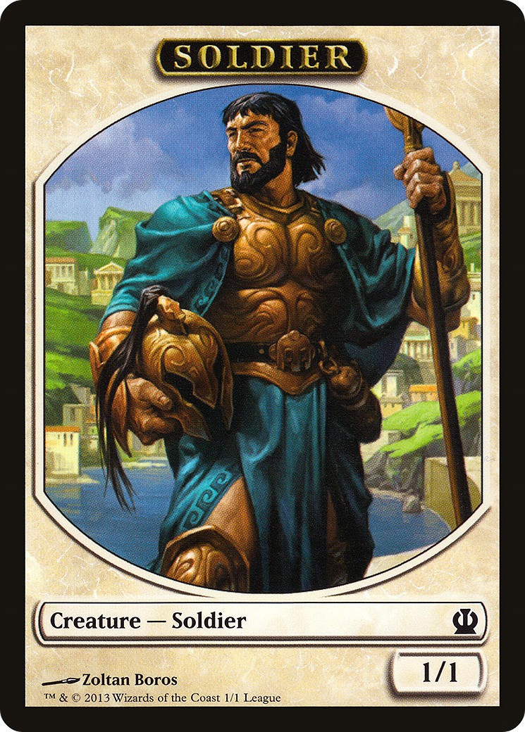 2013 Magic: The Gathering League Tokens Soldier #4 trading card