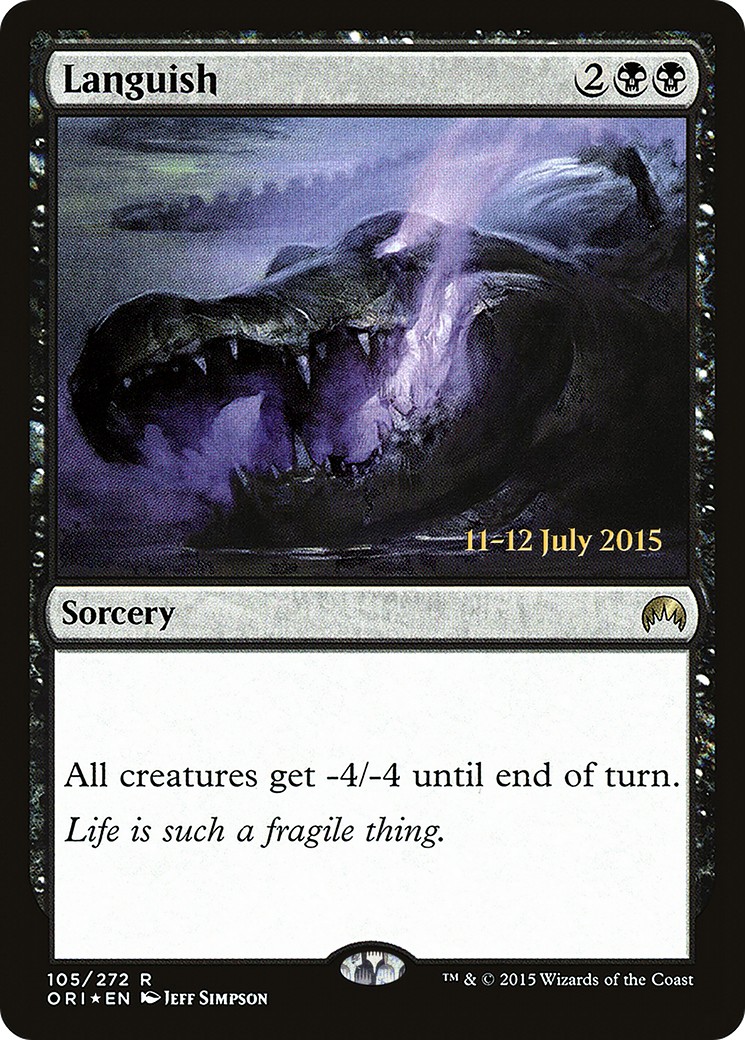 2015 Magic: The Gathering Magic Origins Promos Languish #105s trading card