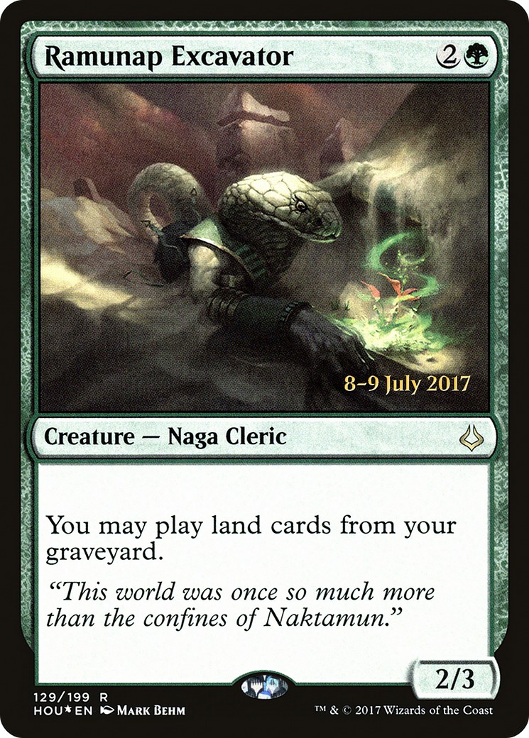 2017 Magic: The Gathering Hour of Devastation Promos Ramunap Excavator #129s trading card