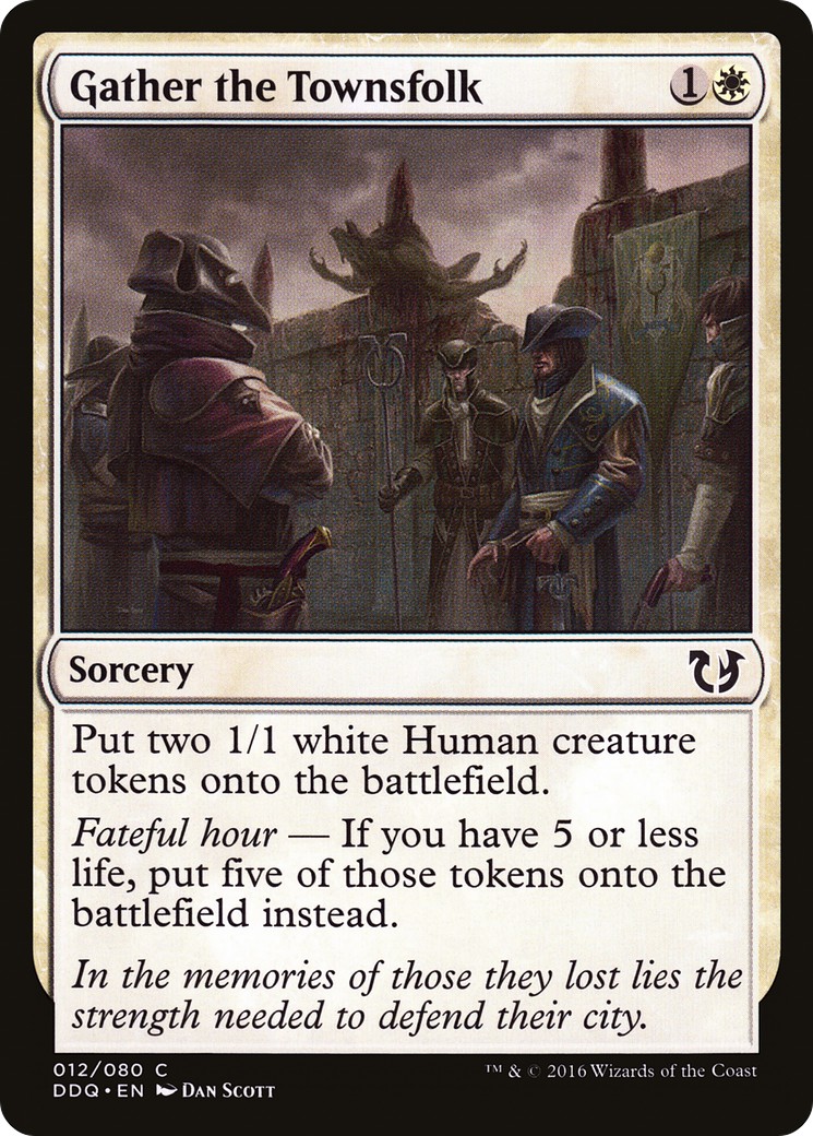 2016 Magic: The Gathering Duel Decks: Blessed vs. Cursed Gather the Townsfolk #12 trading card