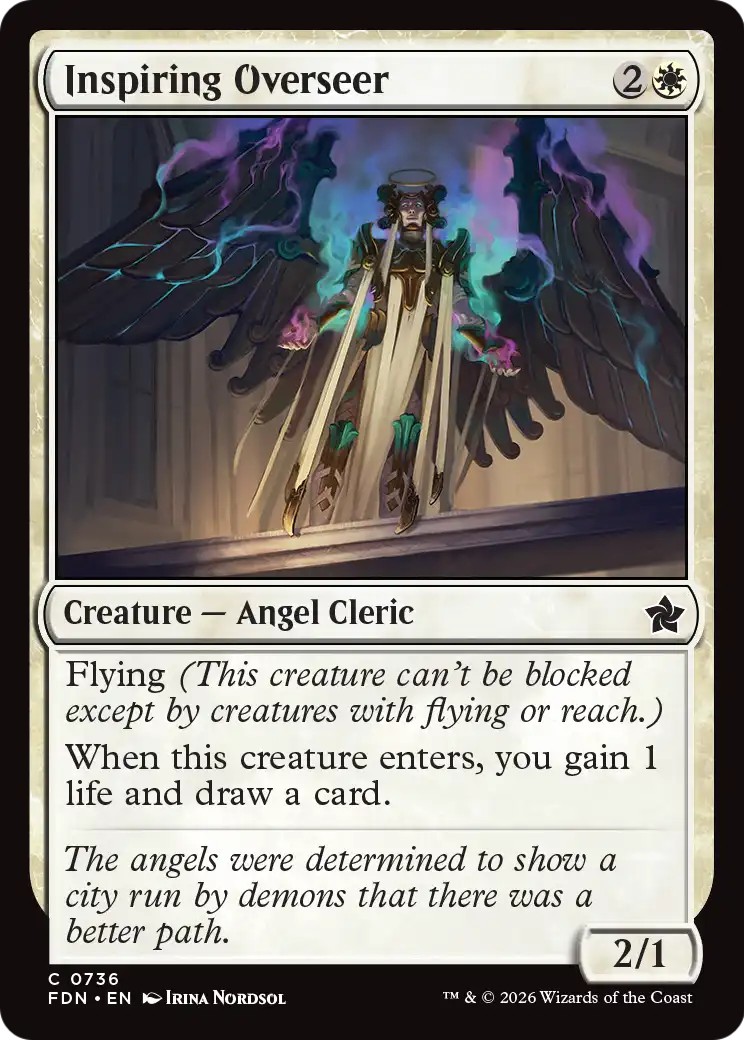 2026 Magic: The Gathering Foundations Inspiring Overseer #736 trading card