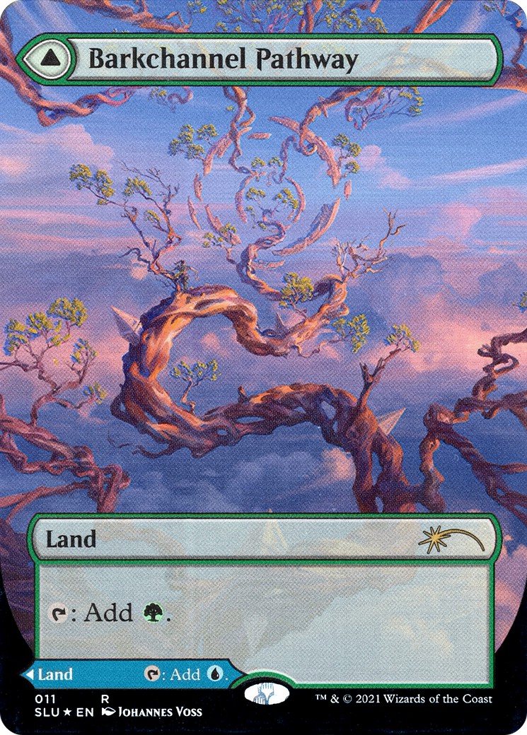 2021 Magic: The Gathering Secret Lair: Ultimate Edition Barkchannel Pathway // Tidechannel Pathway #11 trading card