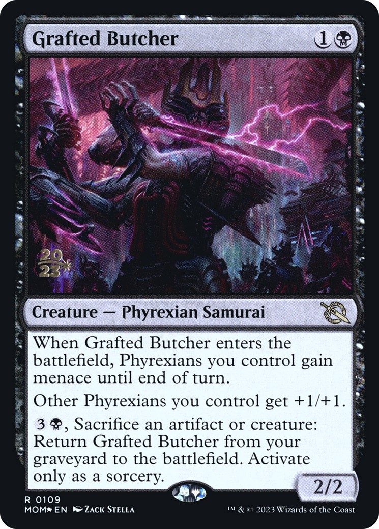 2023 Magic: The Gathering March of the Machine Promos Grafted Butcher #109s trading card