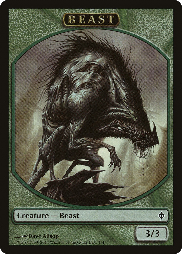 2011 Magic: The Gathering New Phyrexia Tokens Beast #1 trading card