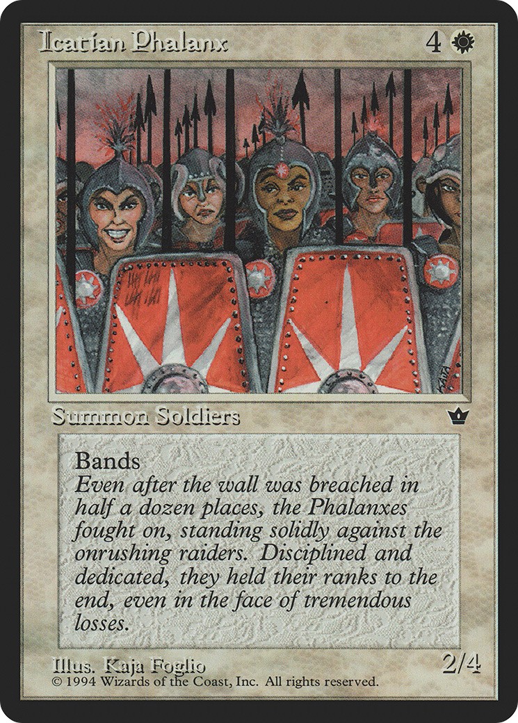 1994 Magic: The Gathering Fallen Empires Icatian Phalanx #11 trading card