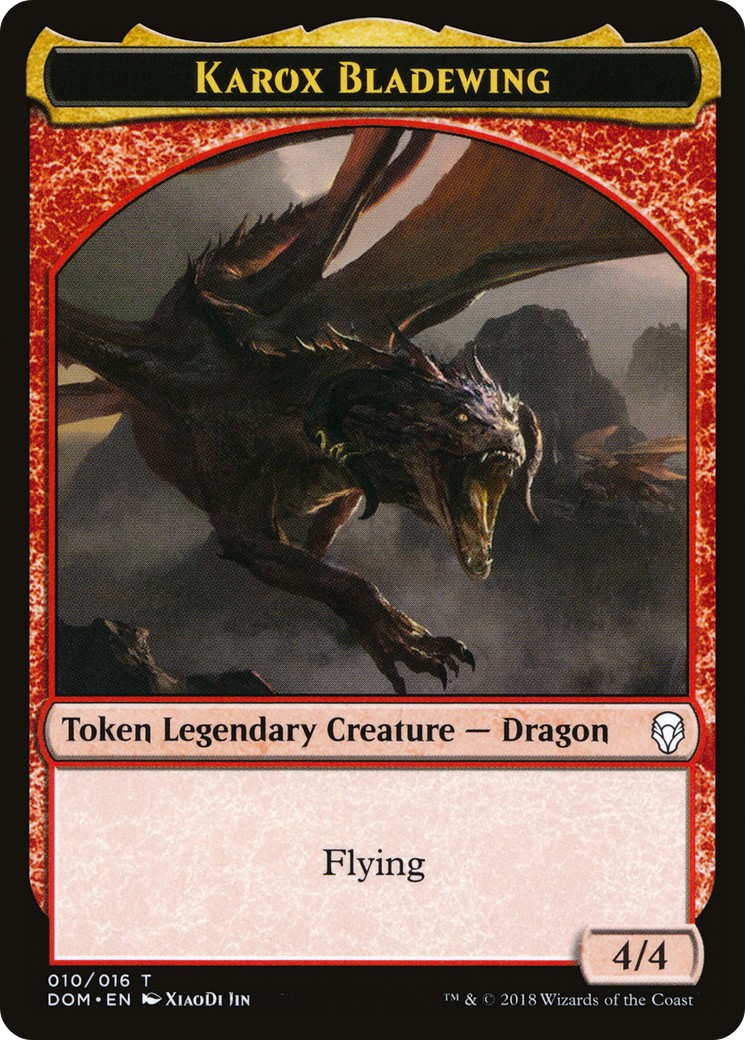 2018 Magic: The Gathering Dominaria Tokens Karox Bladewing #10 trading card