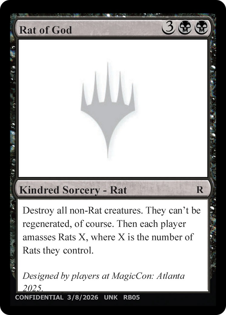 2026 Magic: The Gathering Unknown Event Rat of God #RB05d trading card