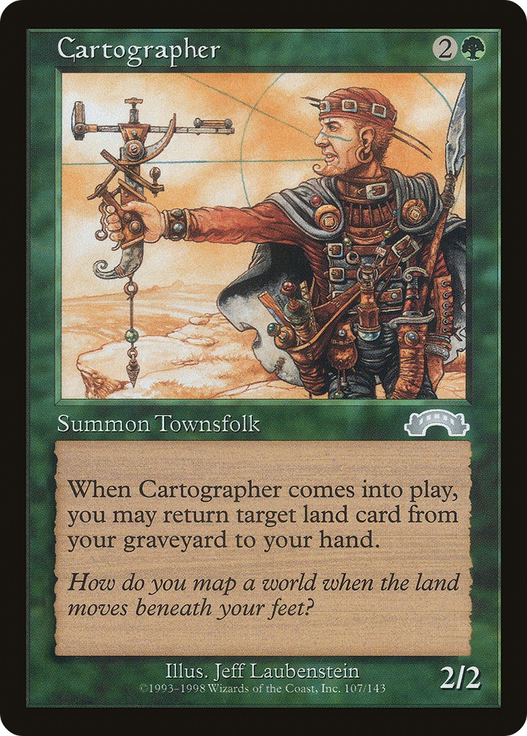 1998 Magic: The Gathering Exodus Cartographer #107 trading card
