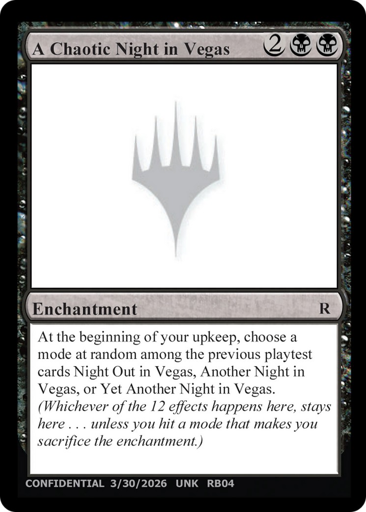 2026 Magic: The Gathering Unknown Event A Chaotic Night in Vegas #RB04h trading card