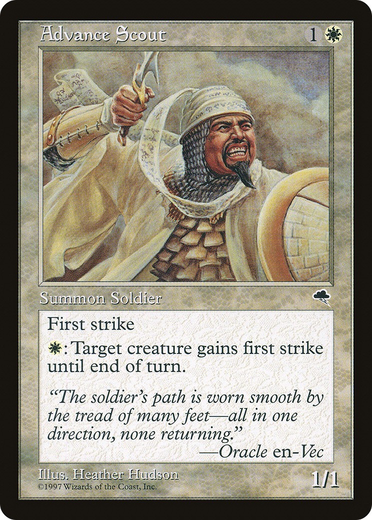 1997 Magic: The Gathering Tempest Advance Scout #1 trading card