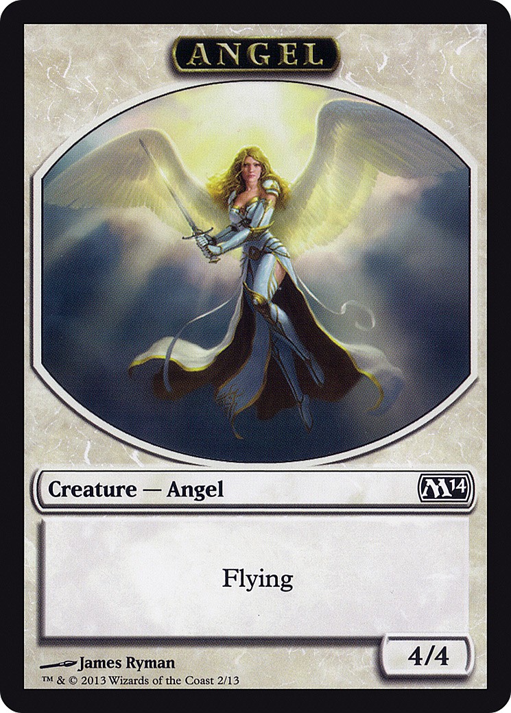 2013 Magic: The Gathering Magic 2014 Tokens Angel #2 trading card