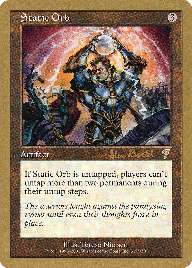 2001 Magic: The Gathering World Championship Decks Static Orb #ab319 trading card