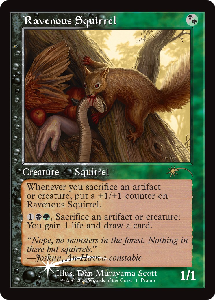 2024 Magic: The Gathering Wizards Play Network Ravenous Squirrel #15 trading card
