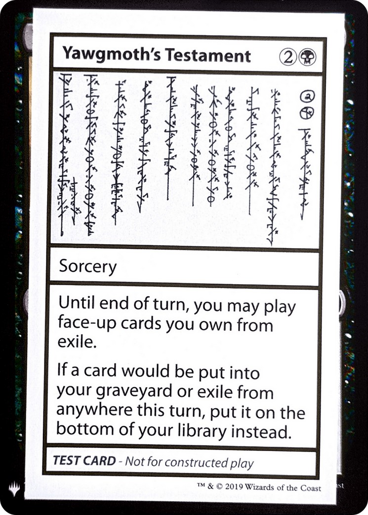 Yawgmoth's Testament - Image 1