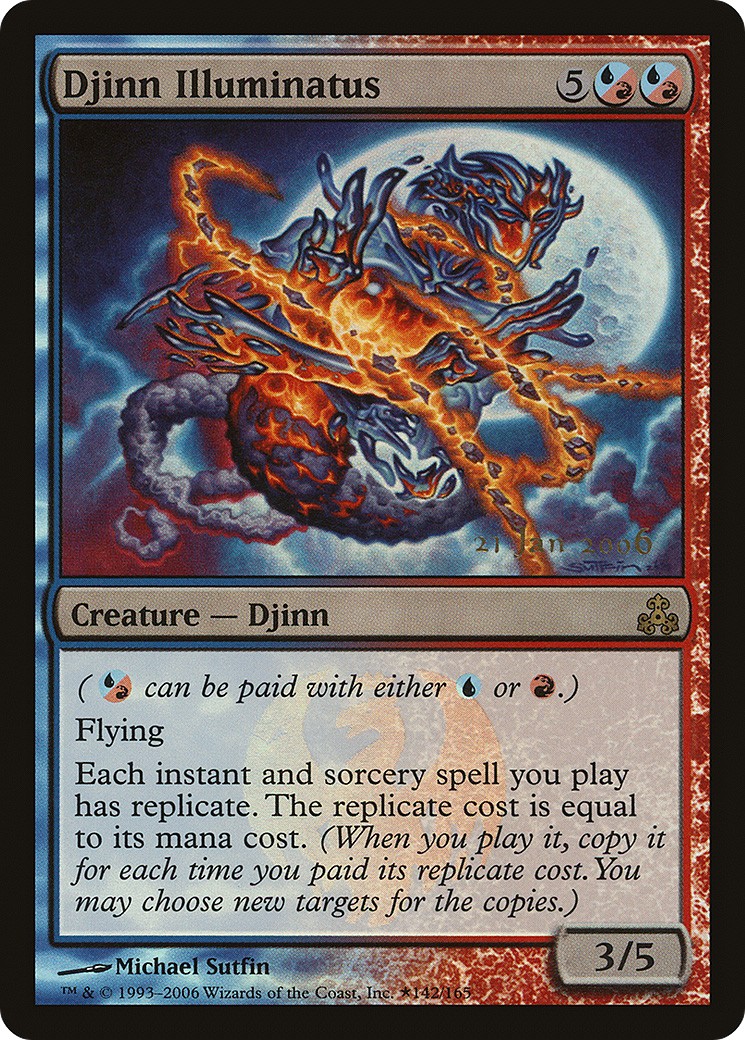 2006 Magic: The Gathering Guildpact Promos Djinn Illuminatus #142★ trading card