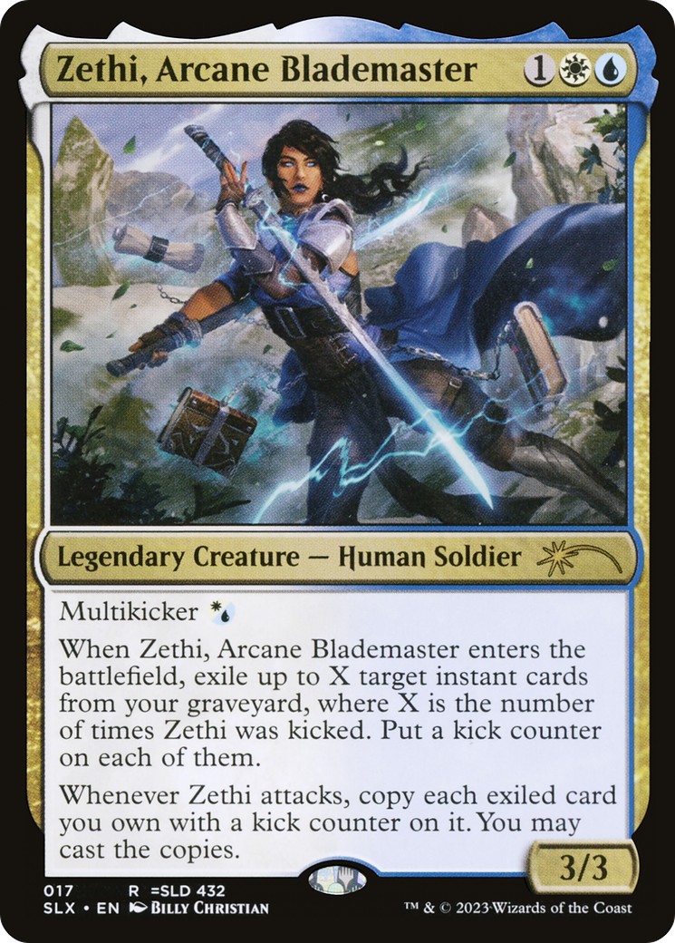 2023 Magic: The Gathering Universes Within Zethi, Arcane Blademaster #17 trading card