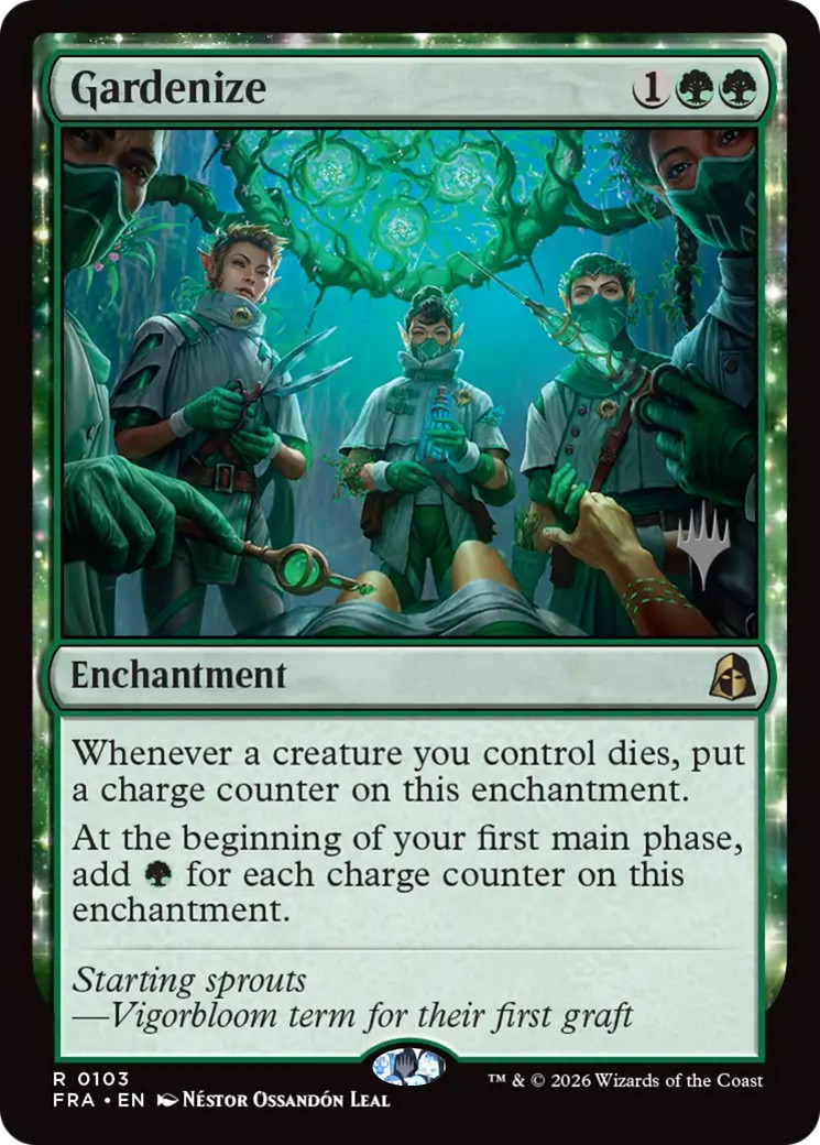 2026 Magic: The Gathering Reality Fracture Promos Gardenize #103p trading card