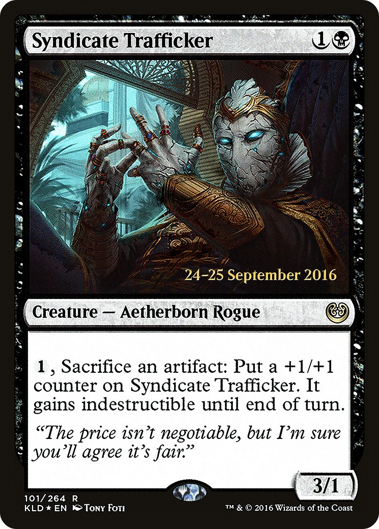 2016 Magic: The Gathering Kaladesh Promos Syndicate Trafficker #101s trading card