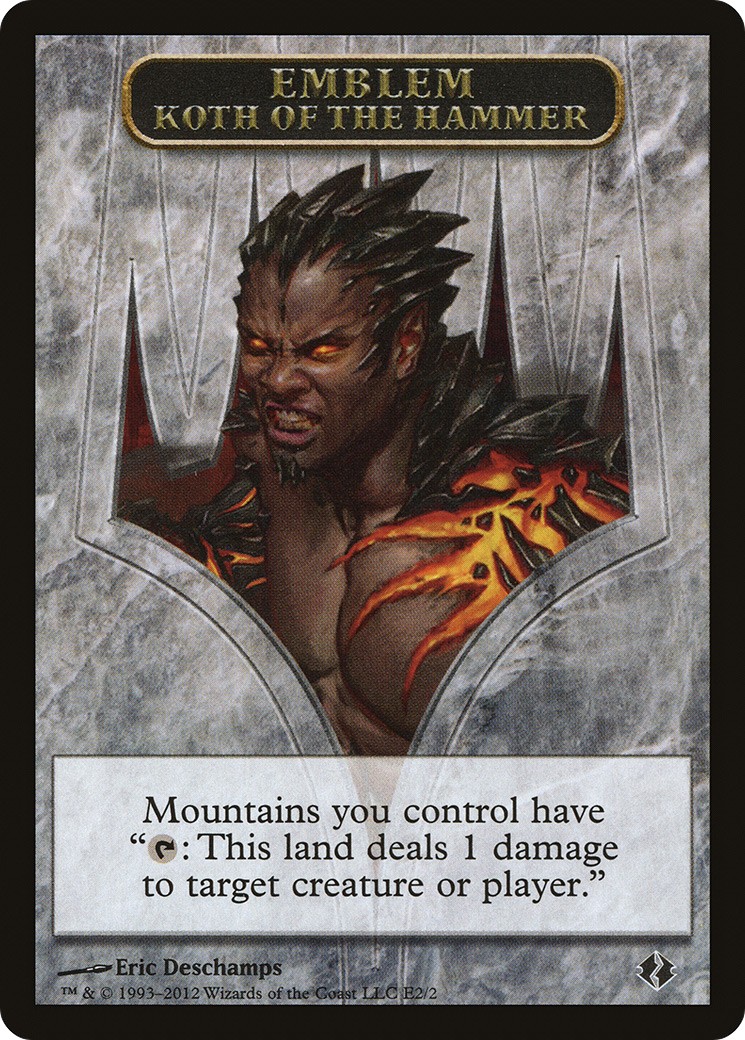 2012 Magic: The Gathering Duel Decks: Venser vs. Koth Tokens Koth of the Hammer Emblem #2 trading card
