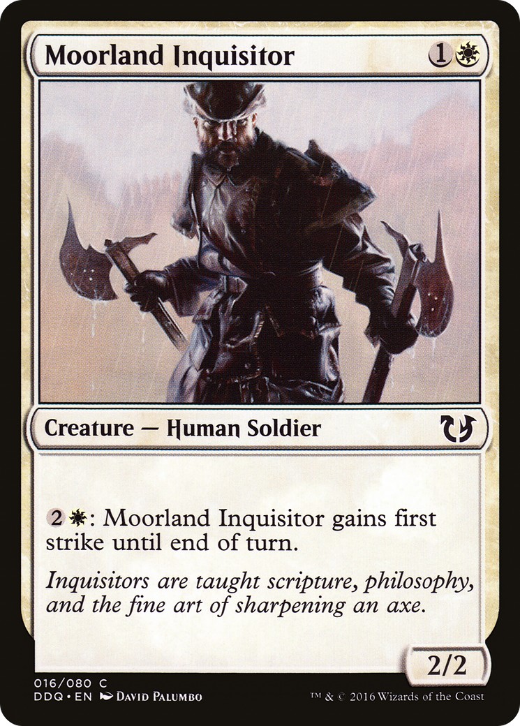 2016 Magic: The Gathering Duel Decks: Blessed vs. Cursed Moorland Inquisitor #16 trading card