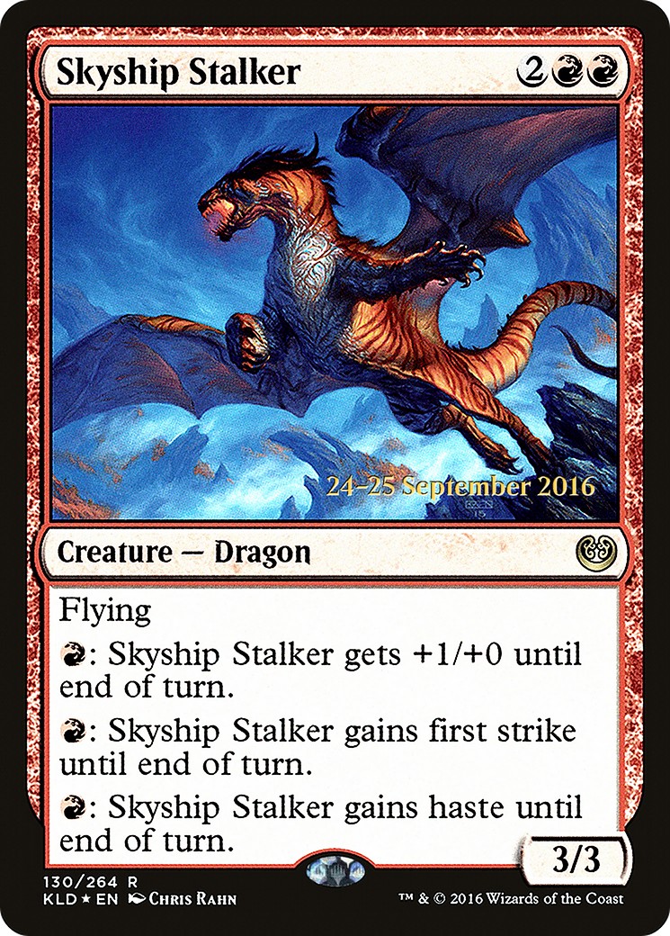2016 Magic: The Gathering Kaladesh Promos Skyship Stalker #130s trading card
