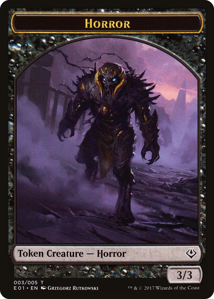2017 Magic: The Gathering Archenemy: Nicol Bolas Tokens Horror #3 trading card