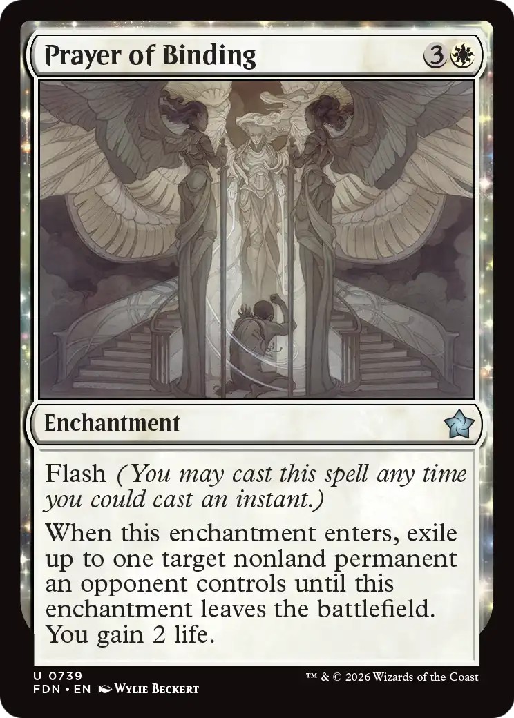 2026 Magic: The Gathering Foundations Prayer of Binding #739 trading card