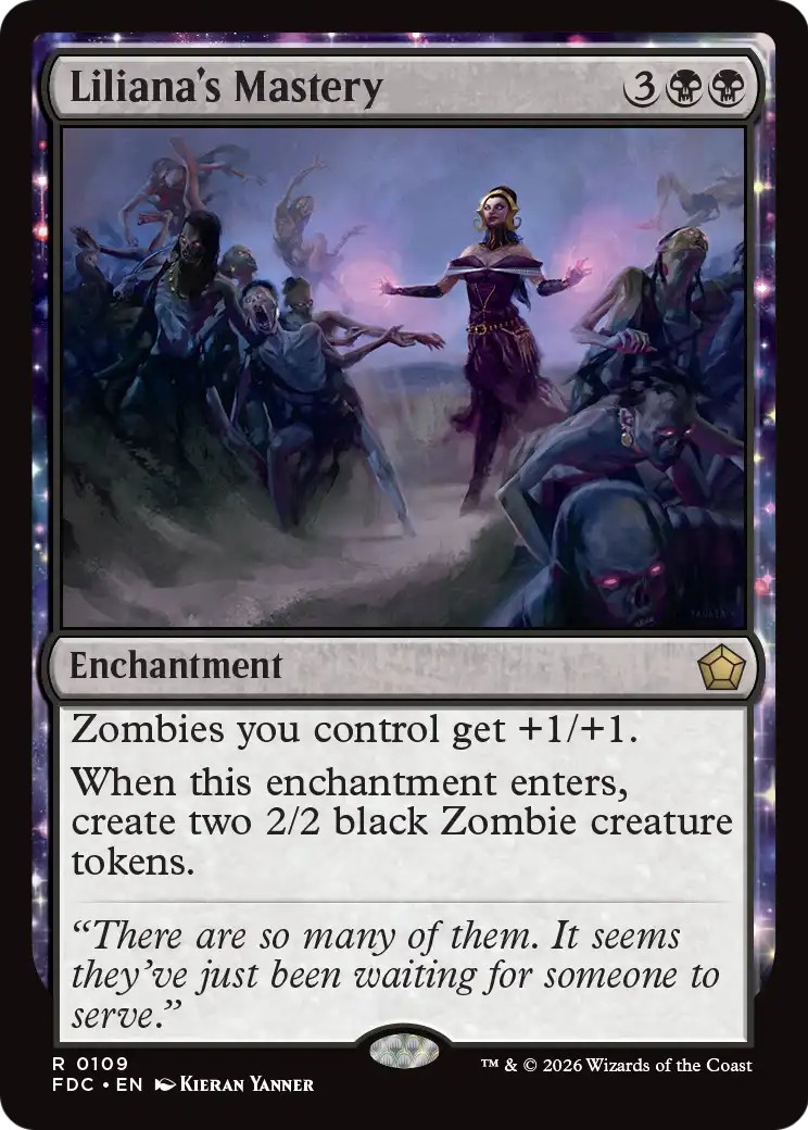 2026 Magic: The Gathering Foundations Liliana's Mastery #109 trading card