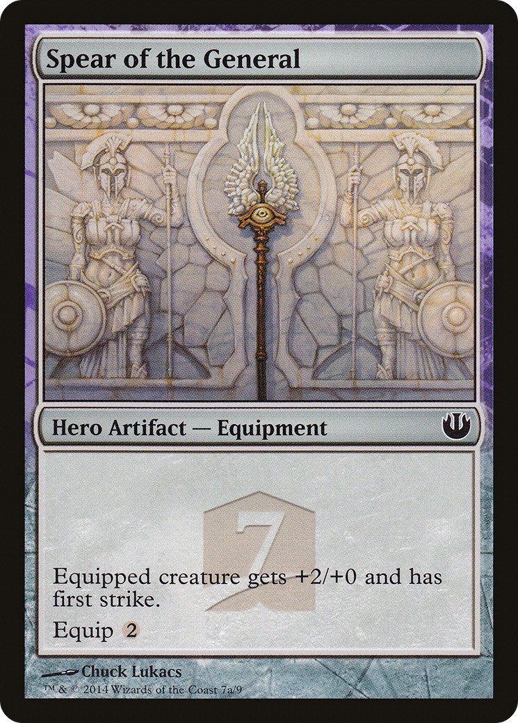 2014 Magic: The Gathering Journey into Nyx Hero's Path Spear of the General #7a trading card