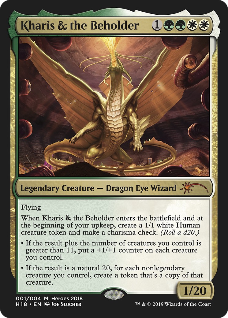 2019 Magic: The Gathering Heroes of the Realm Kharis & The Beholder #1 trading card