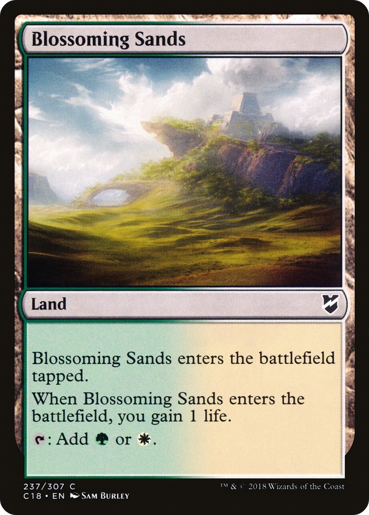 2018 Magic: The Gathering Commander 2018 Blossoming Sands #237 trading card