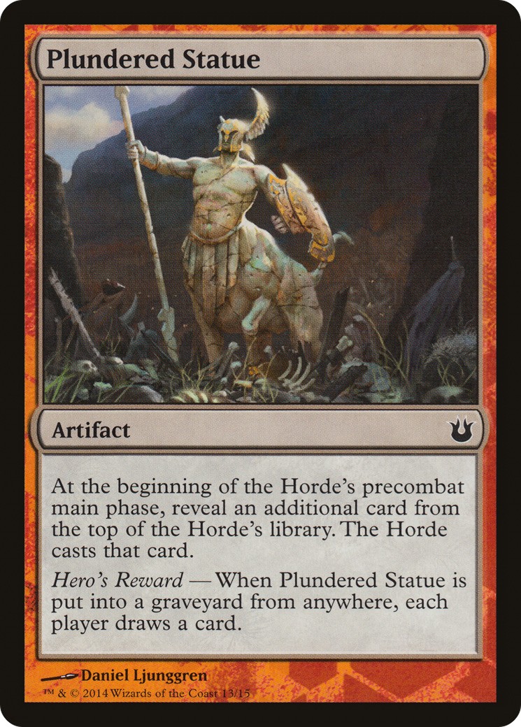 2014 Magic: The Gathering Battle the Horde Plundered Statue #13 trading card