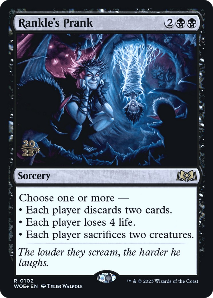 2023 Magic: The Gathering Wilds of Eldraine Promos Rankle's Prank #102s trading card