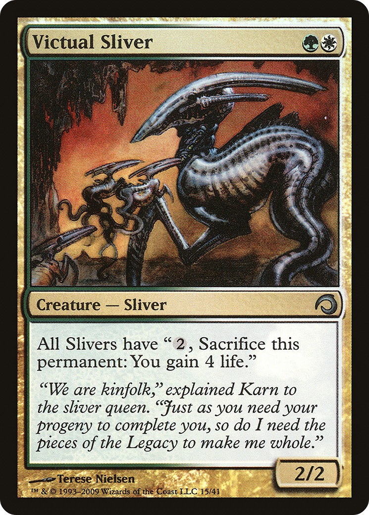 2009 Magic: The Gathering Premium Deck Series: Slivers Victual Sliver #15 trading card